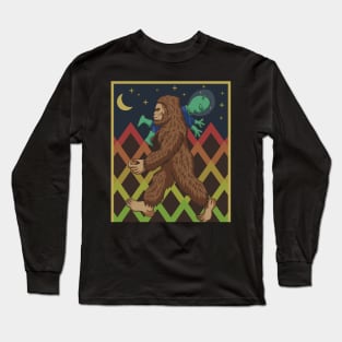 Bigfoot and Alien Long Sleeve T-Shirt